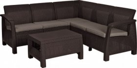 Комплект мебели угловой Корфу Релакс Сет (Corfu Relax set) коричневый в Нягани - nyagan.mebel-74.com | фото