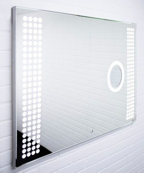 Зеркало Cosmo 100 alum (линза) с подсветкой Sansa (SCL1026Z) в Нягани - nyagan.mebel-74.com | фото
