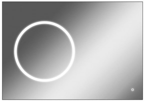 Зеркало Eclipse 100 black с подсветкой Sansa (SE1032Z) в Нягани - nyagan.mebel-74.com | фото