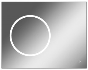 Зеркало Eclipse 90 black с подсветкой Sansa (SE1031Z) в Нягани - nyagan.mebel-74.com | фото